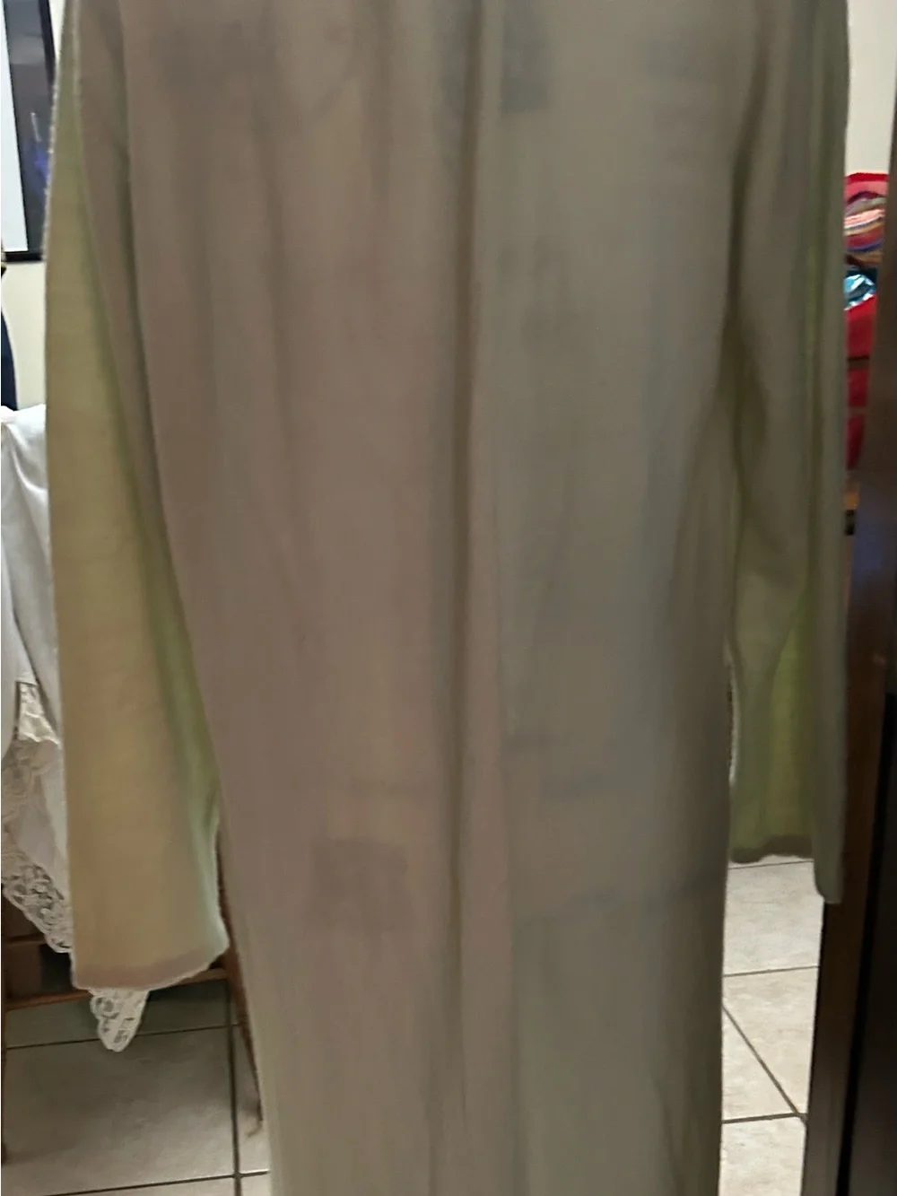 Hilliard Hanson intimates Light Green Long Sleeve w/pockets